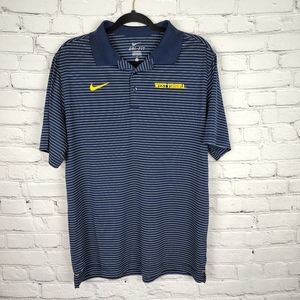 Nike Dri-Fit West Virginia Mountaineers Stadium Golf Polo Shirt Men's Large